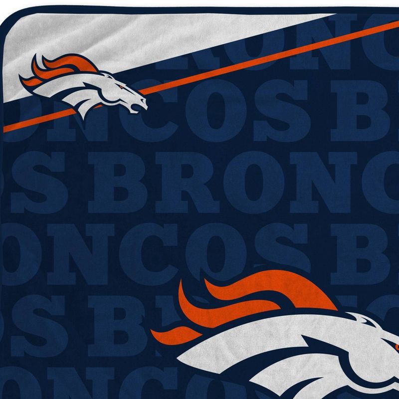 slide 2 of 3, NFL Denver Broncos Diagonal Ghost Checker Double Sided Ultra Cozy Blanket, 1 ct
