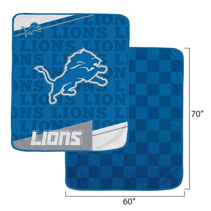 slide 3 of 3, NFL Detroit Lions Diagonal Ghost Checker Double Sided Ultra Cozy Blanket, 1 ct