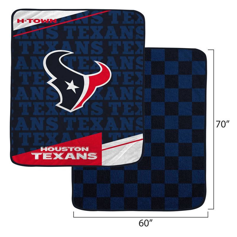 slide 3 of 3, NFL Houston Texans Diagonal Ghost Checker Double Sided Ultra Cozy Blanket, 1 ct