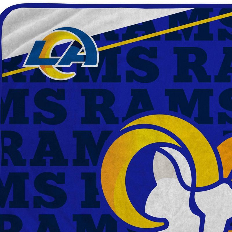 slide 2 of 3, NFL Los Angeles Rams Diagonal Ghost Checker Double Sided Ultra Cozy Blanket, 1 ct