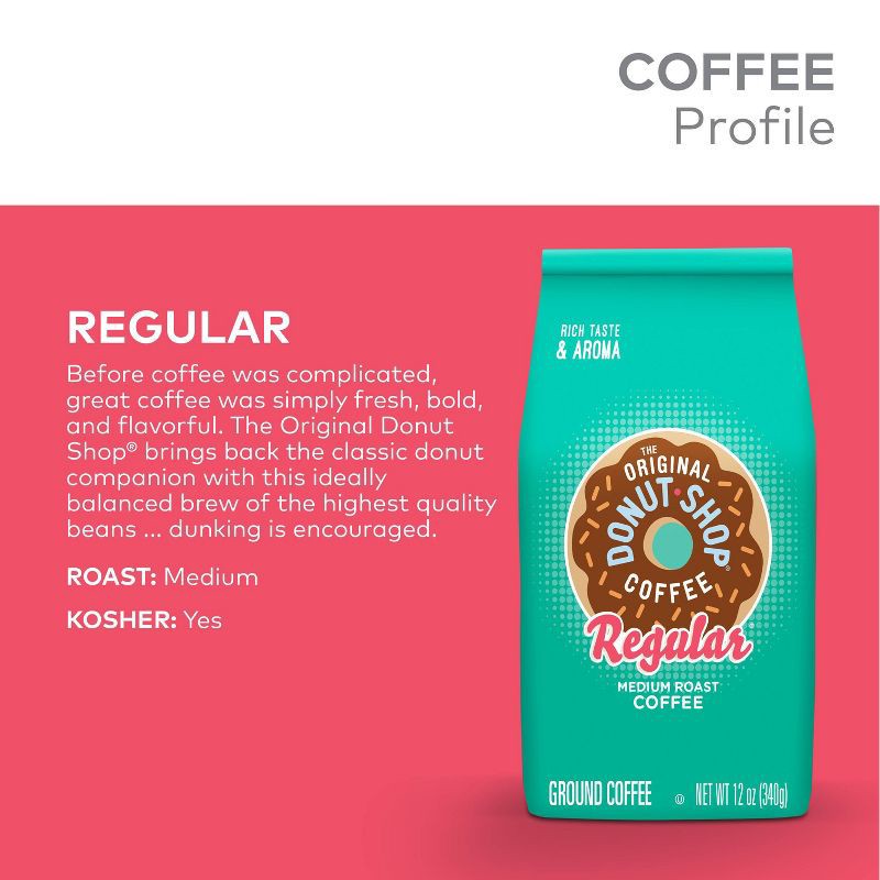 slide 6 of 14, The Original Donut Shop Regular Medium Roast Ground Coffee - 12oz, 12 oz