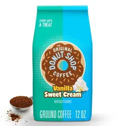 The Original Donut Shop Vanilla Sweet Cream Medium Roast Ground Coffee - 12oz