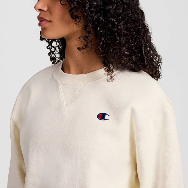 slide 5 of 7, Champion Women's Fleece Pullover Sweatshirt - Cream XS, 1 ct