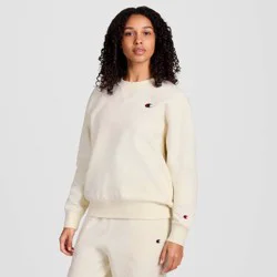 Champion Women's Fleece Crewneck Sweatshirt - Cream XXL