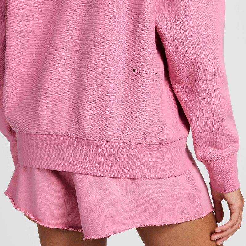slide 6 of 6, Champion Women's Fleece Pullover Sweatshirt - Pink XS, 1 ct