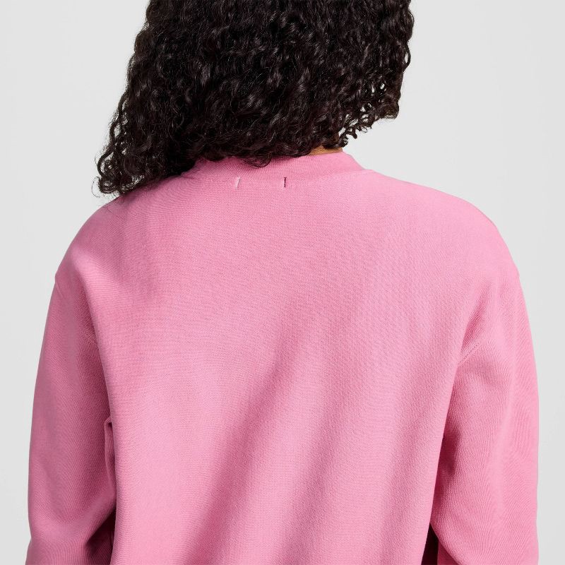 slide 5 of 6, Champion Women's Fleece Pullover Sweatshirt - Pink M, 1 ct