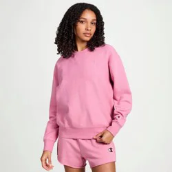 Champion Women's Fleece Pullover Sweatshirt - Pink M
