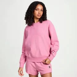 Champion Women's Fleece Pullover Sweatshirt - Pink L