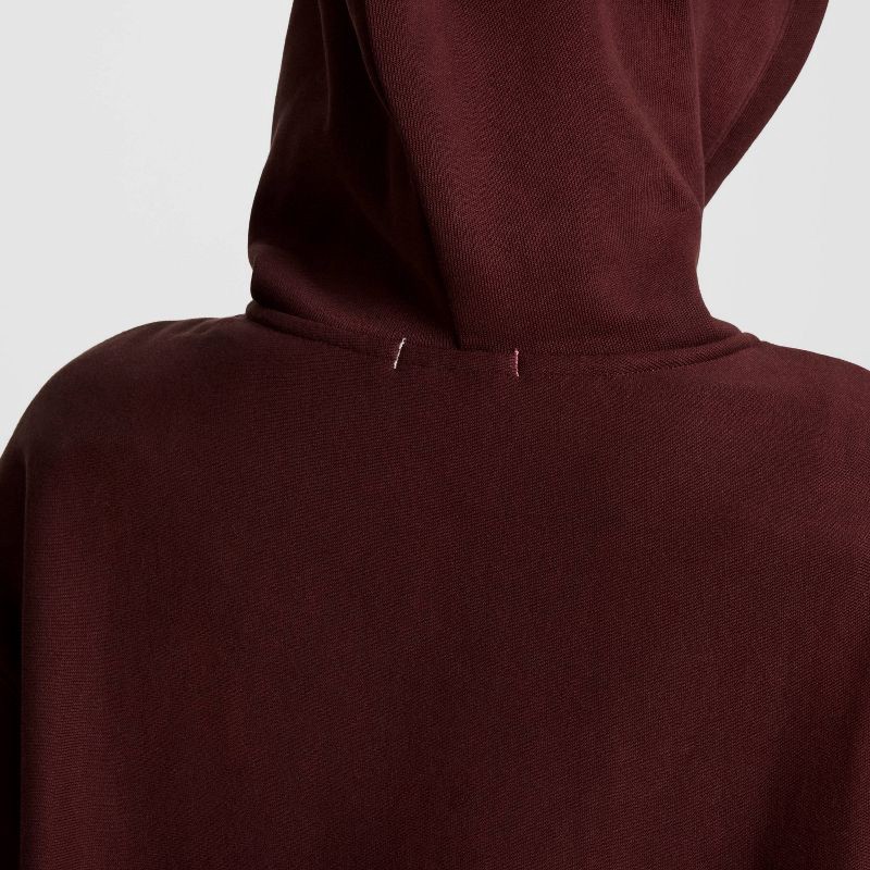 slide 5 of 6, Champion Women's Cropped Fleece Zip-Up Sweatshirt - Maroon S, 1 ct