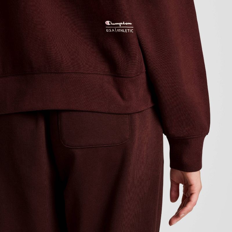 slide 6 of 6, Champion Women's Cropped Fleece Zip-Up Sweatshirt - Maroon L, 1 ct