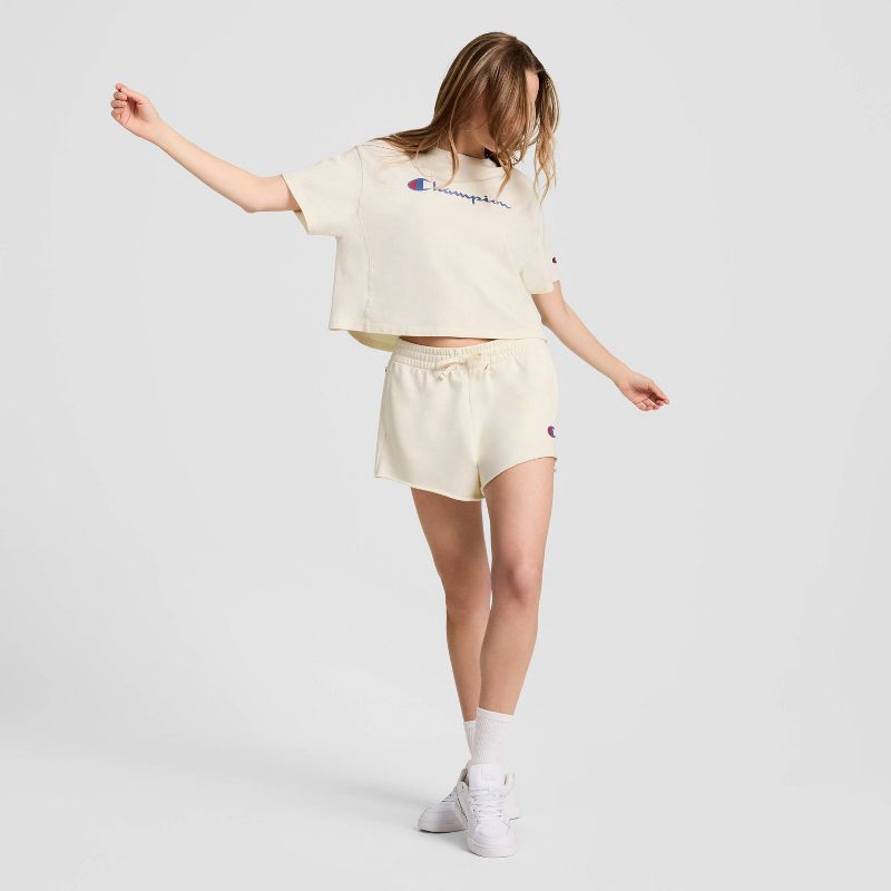 slide 5 of 9, Champion Women's Short Sleeve T-Shirt - Cream M, 1 ct