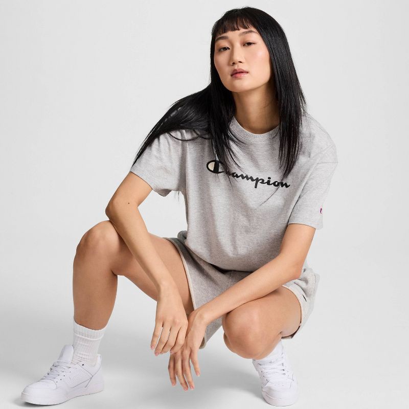 slide 6 of 7, Champion Women's Short Sleeve T-Shirt - Heather Gray L, 1 ct