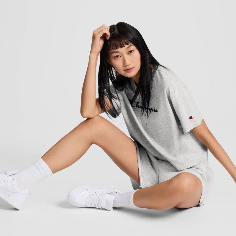 slide 4 of 7, Champion Women's Short Sleeve T-Shirt - Heather Gray XL, 1 ct