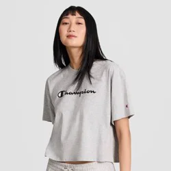 Champion Women's Short Sleeve T-Shirt - Heather Gray XXL