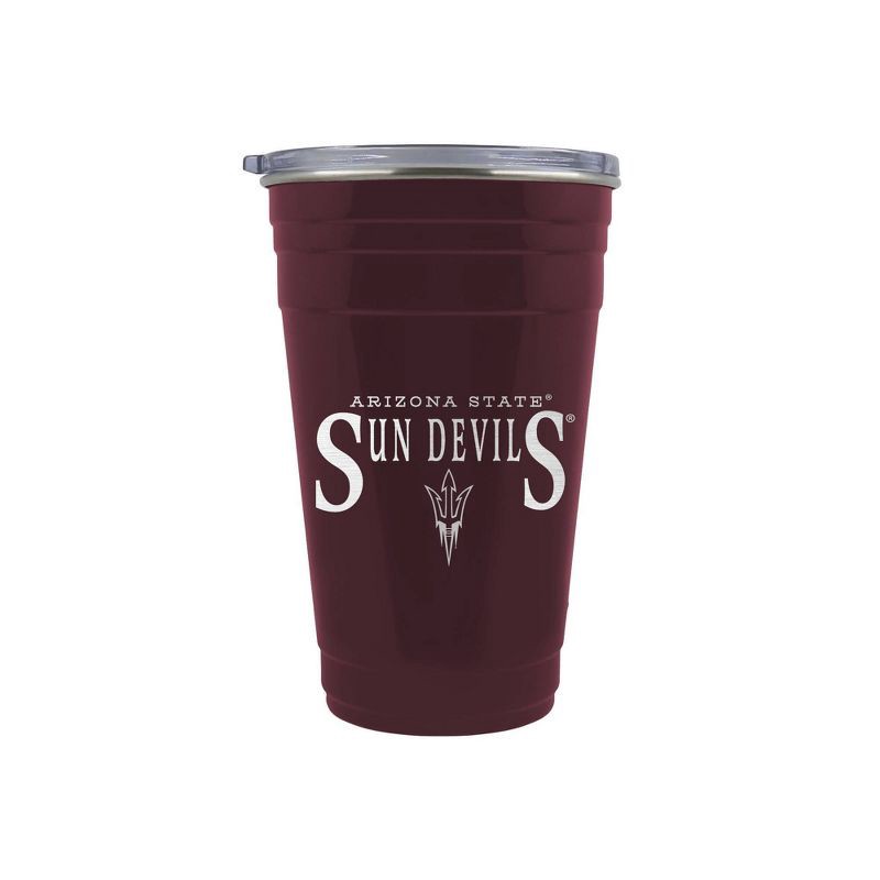 slide 1 of 2, NCAA Arizona State Sun Devils Tailgater Tumbler - 22oz: Stainless Steel, Acrylic Lid, 22 oz