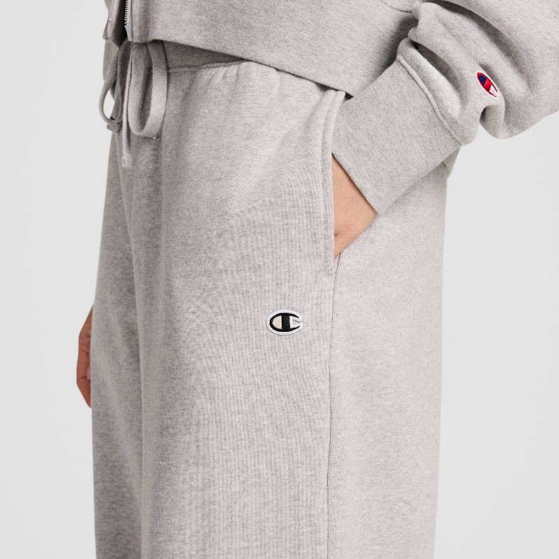 slide 5 of 5, Champion Women's High-Rise Fleece Wide Leg Sweatpants - Heather Gray XXL, 1 ct