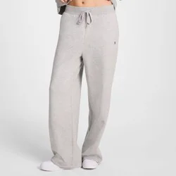 Champion Women's High-Rise Fleece Wide Leg Sweatpants - Heather Gray XXL