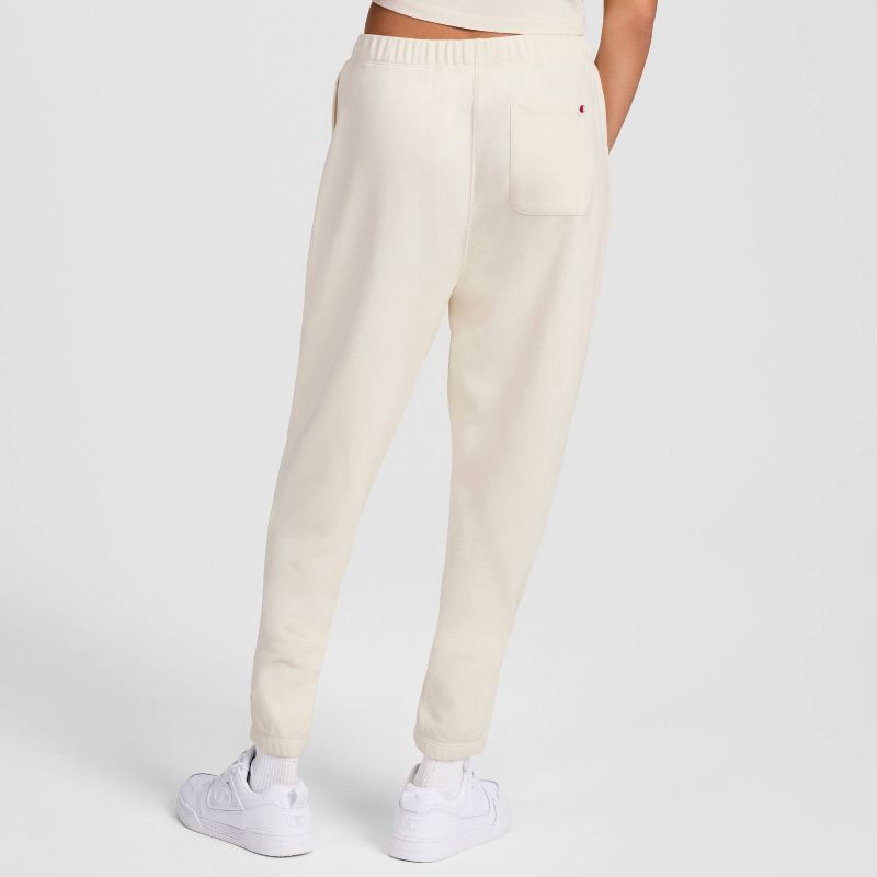slide 2 of 5, Champion Women's High-Rise Cropped French Terry Sweatpants - Cream XS, 1 ct
