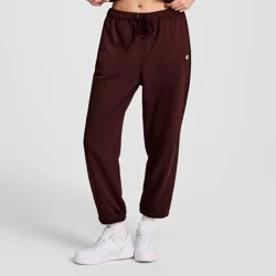 Champion Women's High-Rise Cropped French Terry Sweatpants - Maroon M