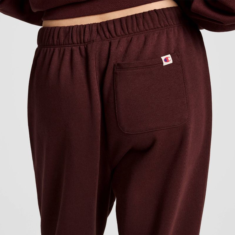 slide 4 of 4, Champion Women's High-Rise Cropped French Terry Sweatpants - Maroon L, 1 ct