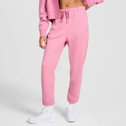 Champion Women's High-Rise Cropped French Terry Sweatpants - Pink S