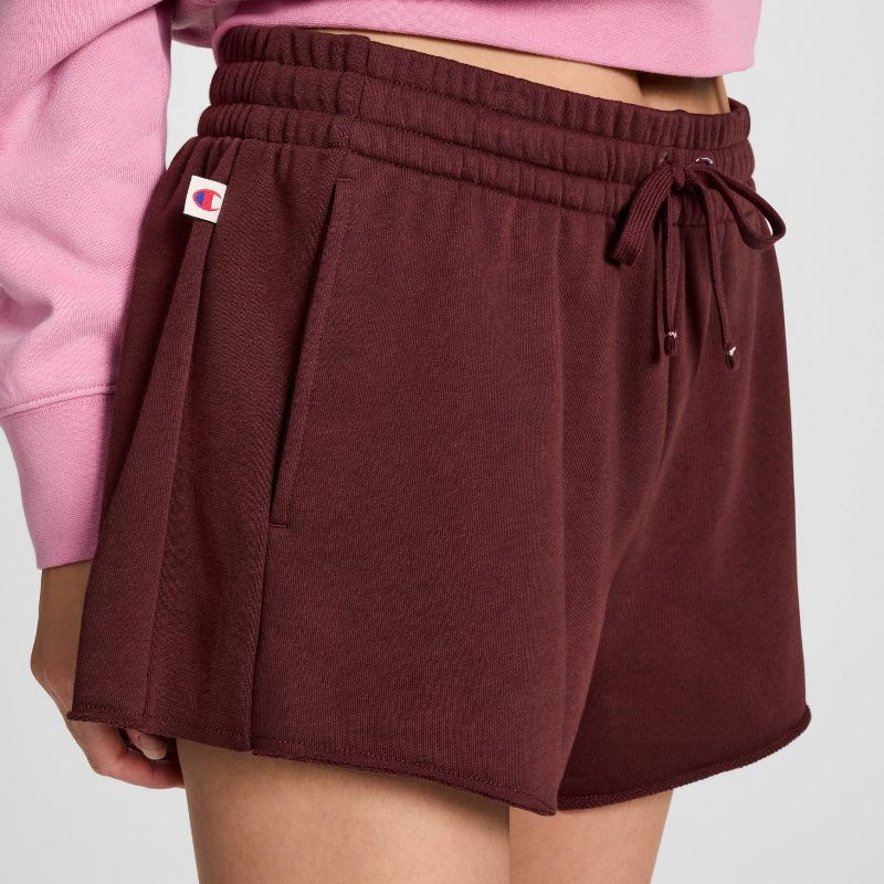 slide 5 of 5, Champion Women's French Terry Pull-On Shorts - Maroon S, 1 ct