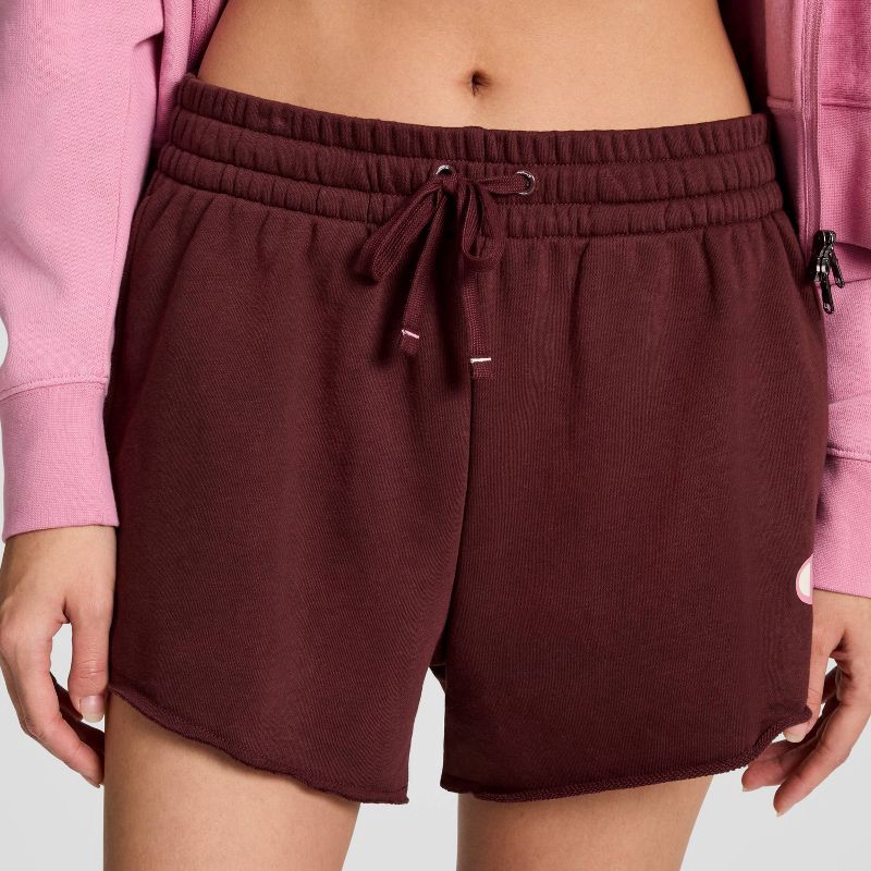 slide 4 of 5, Champion Women's French Terry Pull-On Shorts - Maroon M, 1 ct