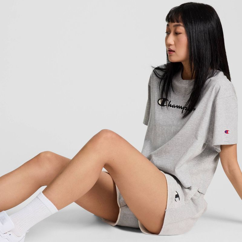 slide 4 of 6, Champion Women's French Terry Pull-On Shorts - Heather Gray XS, 1 ct