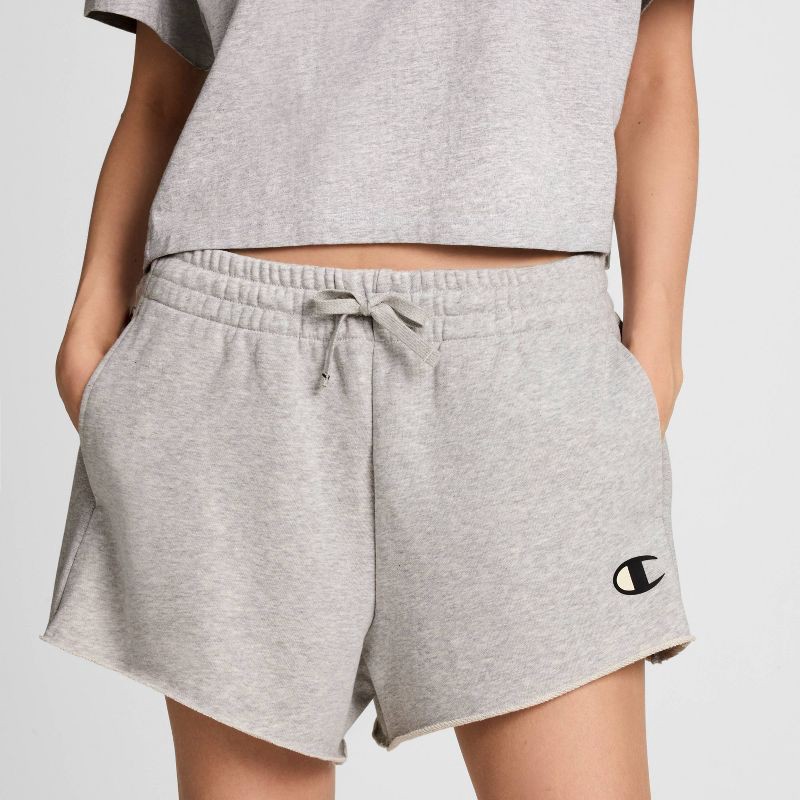 slide 5 of 6, Champion Women's French Terry Pull-On Shorts - Heather Gray S, 1 ct