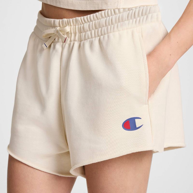 slide 6 of 6, Champion Women's French Terry Pull-On Shorts - Cream XXL, 1 ct