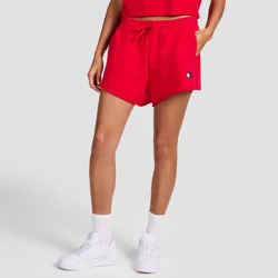 Champion Women's French Terry Pull-On Shorts - Red XXL