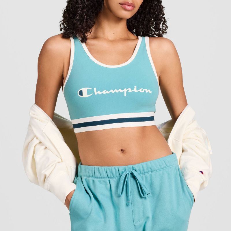slide 3 of 7, Champion Women's Bra Top - Teal Blue S, 1 ct
