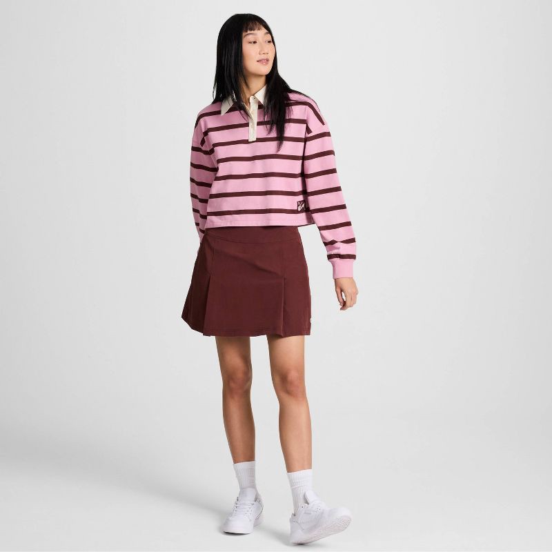 slide 2 of 5, Champion Women's Long Sleeve Rugby Shirt - Pink Striped XXL, 1 ct