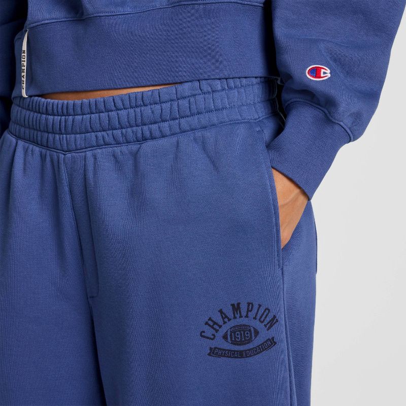 slide 4 of 5, Champion Women's Cropped Fleece Joggers - Blue L, 1 ct