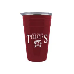 NCAA Maryland Terrapins Tailgater Tumbler - 22oz: Stainless Steel, Acrylic Lid