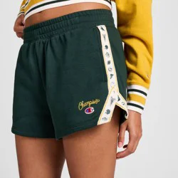Champion Women's Mid-Rise French Terry Pull-On Shorts - Green L