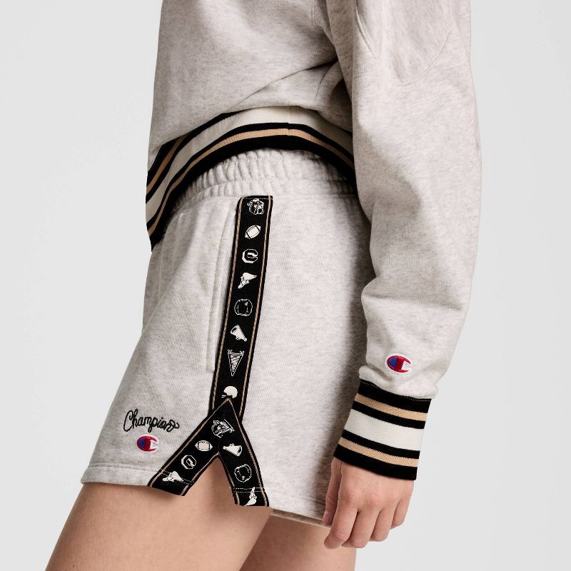 slide 4 of 5, Champion Women's Mid-Rise French Terry Pull-On Shorts - Heather Gray M, 1 ct