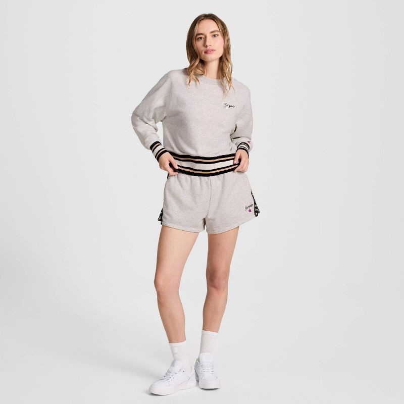 slide 3 of 5, Champion Women's Mid-Rise French Terry Pull-On Shorts - Heather Gray L, 1 ct