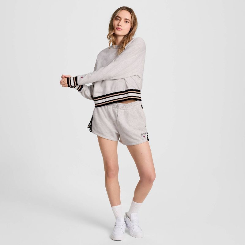 slide 5 of 5, Champion Women's Mid-Rise French Terry Pull-On Shorts - Heather Gray L, 1 ct