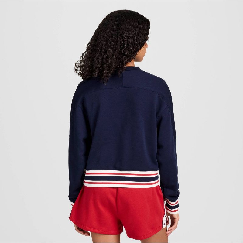 slide 3 of 4, Champion Women's French Terry Sweatshirt - Navy M, 1 ct