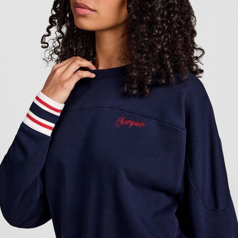 slide 2 of 4, Champion Women's French Terry Sweatshirt - Navy M, 1 ct