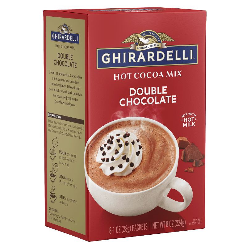 slide 2 of 6, Ghirardelli Double Chocolate Hot Cocoa Mix - 8oz/8ct, 8 ct; 8 oz