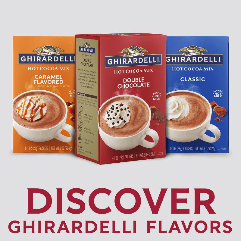 slide 3 of 6, Ghirardelli Double Chocolate Hot Cocoa Mix - 8oz/8ct, 8 ct; 8 oz
