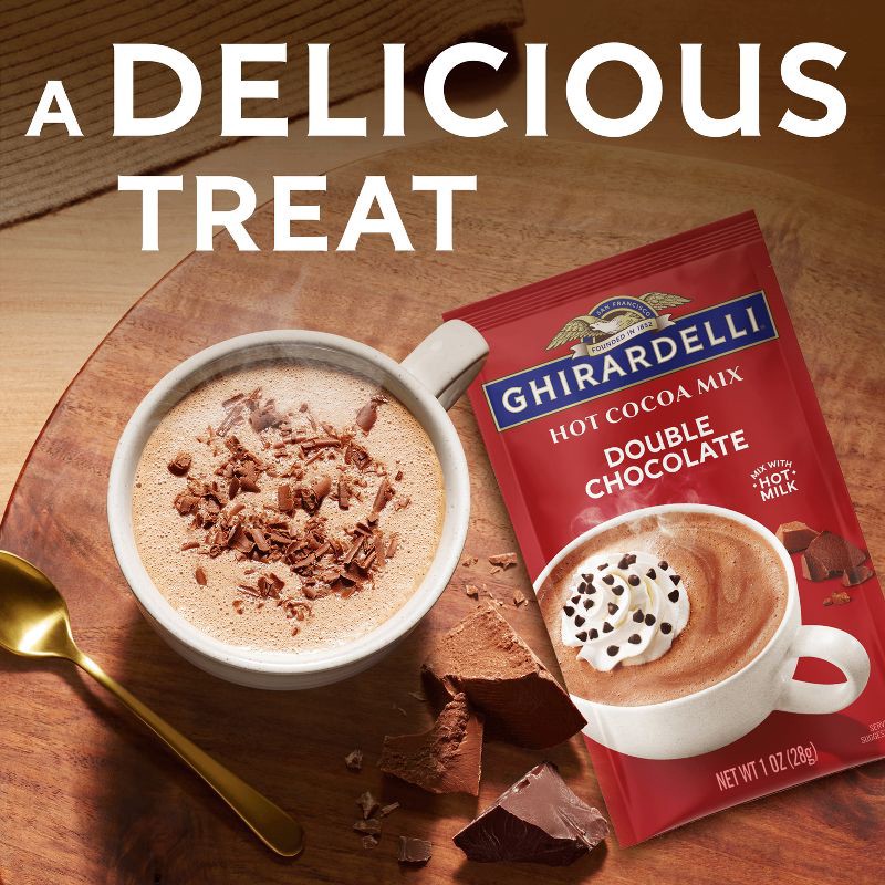 slide 5 of 6, Ghirardelli Double Chocolate Hot Cocoa Mix - 8oz/8ct, 8 ct; 8 oz
