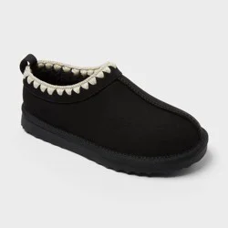 Kid's Nola Faux Suede Clog Slippers - Cat & Jack™ Black 2