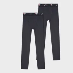 Champion Youth 2pk Compression Pants - Black S