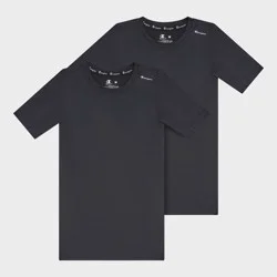 Champion Youth 2pk Compression T-Shirt - Black/Black - M