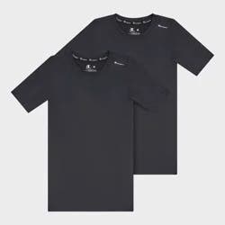 Champion Youth 2pk Compression T-Shirt - Black/Black - L