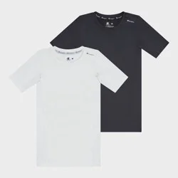 Champion Youth 2pk Compression T-Shirt - White/Black - L
