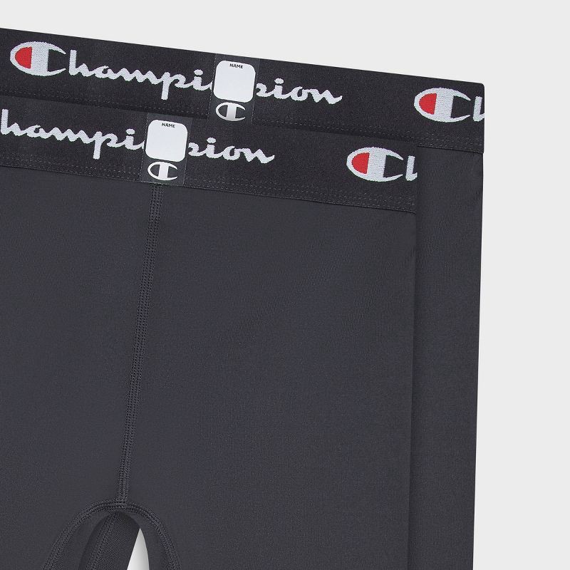 slide 3 of 4, Champion Youth 2pk Compression Shorts - Black XL, 2 ct